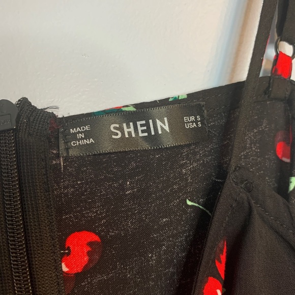 SHEIN Cherry Fit and Flare Spaghetti Strap Dress - Picture 4 of 5